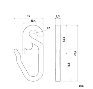 Ganci per tende - G-4 - 25 pz - immagine 2