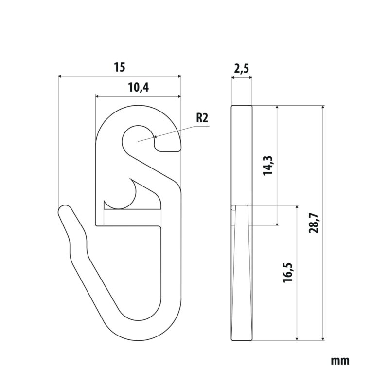 Ganci per tende - G-4 - 25 pz - immagine 2