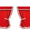 Oscura, tende centrali per camion, cabina standard - Rosso
