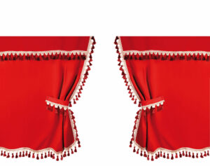 Oscura, tende centrali per camion, cabina standard - Rosso