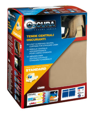 Oscura, tende centrali per camion, cabina standard - Beige - immagine 2