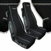 Melissa, set tende e coprisedili in microfibra per camion - Nero