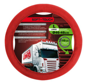 Soft Touch, coprivolante in microfibra - L - Ø 46/48 cm - Rosso
