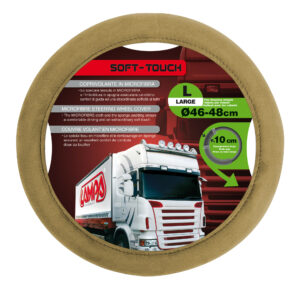 Soft Touch, coprivolante in microfibra - L - Ø 46/48 cm - Beige