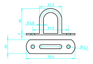 Cavallotti tendifune rotondi, 2 pz - immagine 3