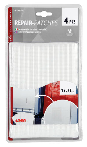 Set 4 pezze adesive per teloni camion - Trasparente - immagine 4
