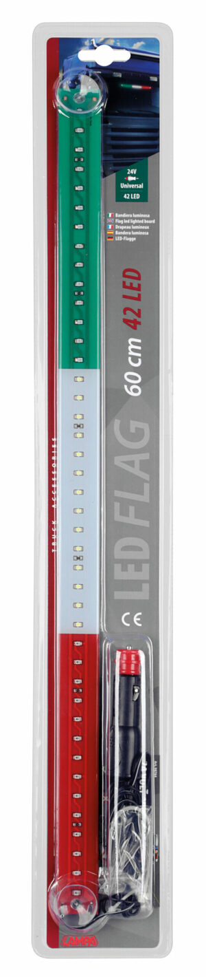 Bandiera luminosa 60 cm, 42 Led, 24V - Italia - immagine 5