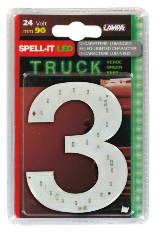 Spell-It Led, 90 mm, 24V - Verde - 3