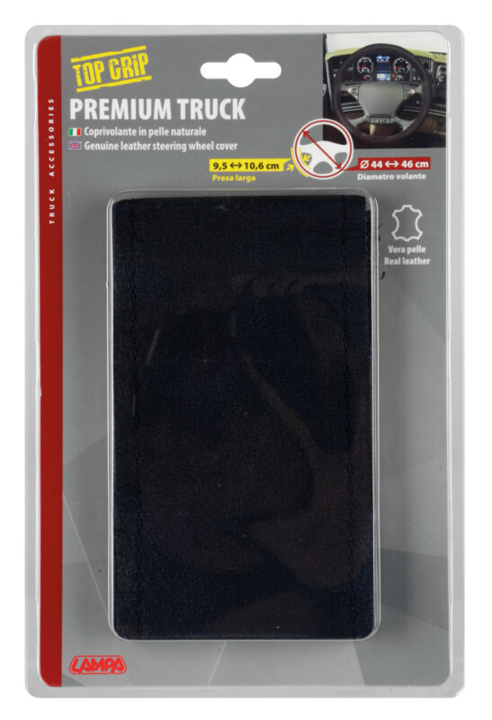 Premium Truck, coprivolante in pelle - M - Ø 44/46 cm - Nero - immagine 3