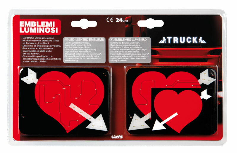 Spell-It Led coppia emblemi, 24V - Cuore - immagine 2