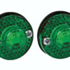 Coppia luci ingombro a 1 Led, 24V - Verde
