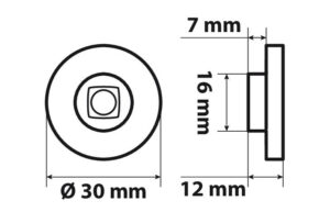 Coppia luci ingombro a 1 Led, 24V - Rosso - immagine 4