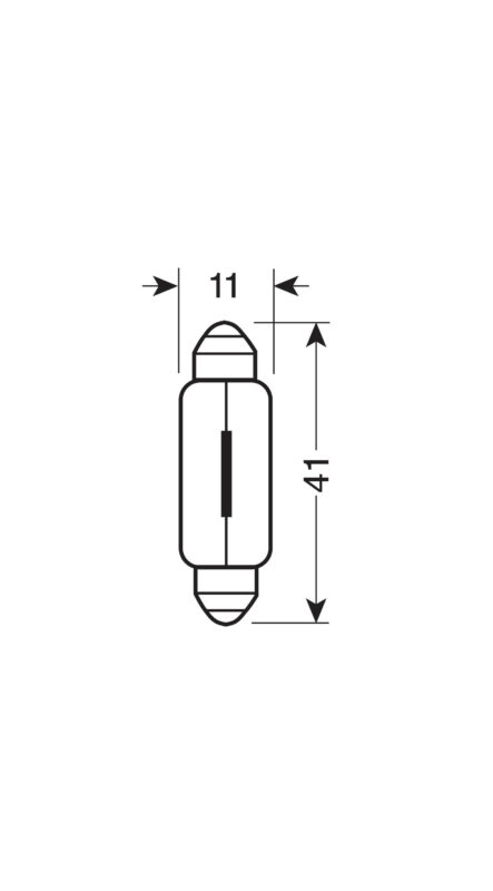 24V Original Line - 11x41 mm - 3W - SV8,5-8 - 1 pz - Sfuso - immagine 2