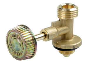Rubinetto per bombola, uscita W20x1/14” sinistro maschio, attacco M16x1.5 maschio