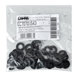 Set 50 pezzi guarnizione in gomma, Ø 10,2x20,3x2,3 mm - immagine 3