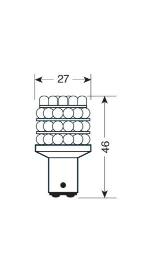 24V Lampada Multi-Led 36 Led - (P21/5W) - BAY15d - 1 pz  - D/Blister - Bianco - immagine 3