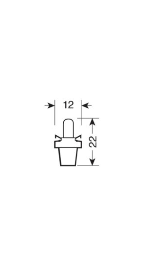 24V Lampada cruscotto 1 Led - B8,5d - 2 pz  - D/Blister - Bianco - immagine 2
