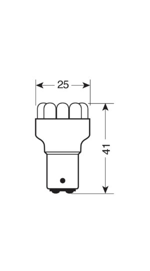 24V Lampada Multi-Led 12 Led - (P21/5W) - BAY15d - 1 pz  - D/Blister - Bianco - immagine 3