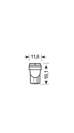 24/28V Hyper-Led 6 - 2 SMD x 3 chips - (T10) - W2,1x9,5d - 20 pz  - Scatola - Bianco - Doppia polarità - immagine 2