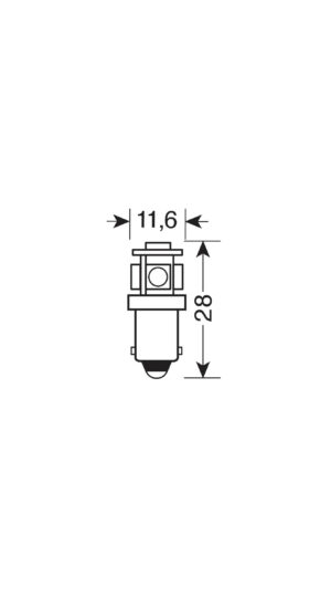 24/28V Led Series - 5 SMD x 3 chips - (T4W) - BA9s - 20 pz  - Sacchetto - Bianco - Doppia polarità - immagine 3