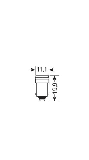 24/28V Led Series - 2 SMD x 3 chips - (T4W) - BA9s - 20 pz  - Sacchetto - Bianco - Doppia polarità - immagine 3