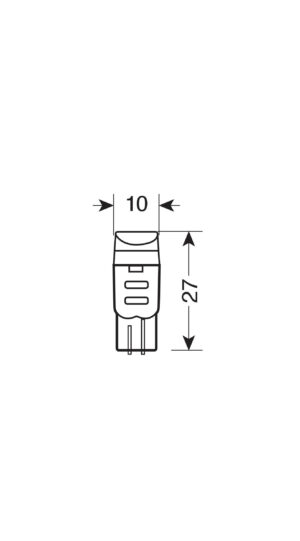 24/28V Mega-Led 3 - 3 SMD x 1 chip - (T10) - W2,1x9,5d - 2 pz  - D/Blister - Bianco - Doppia polarità - immagine 2