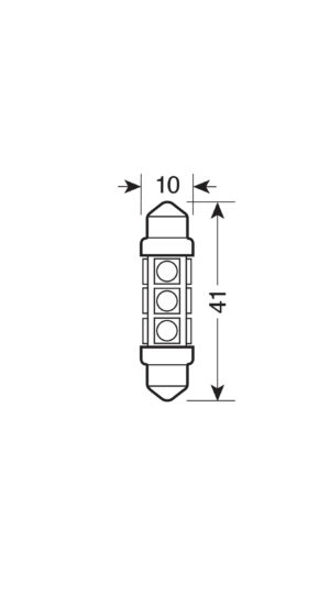 24/30V Led Series - 12 SMD x 3 chips - 11x41 mm - SV8,5-8 - 20 pz  - Sacchetto - Bianco - Doppia polarità - immagine 2