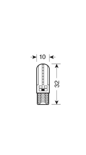 24/30V Mega-Led 24 - 2 SMD x 12 chip - (T10) - W2,1x9,5d - 2 pz  - D/Blister - Bianco - immagine 2