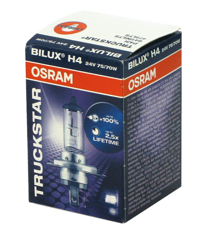24V Truckstar - H4 - 75/70W - P43t - 1 pz - Scatola - immagine 4