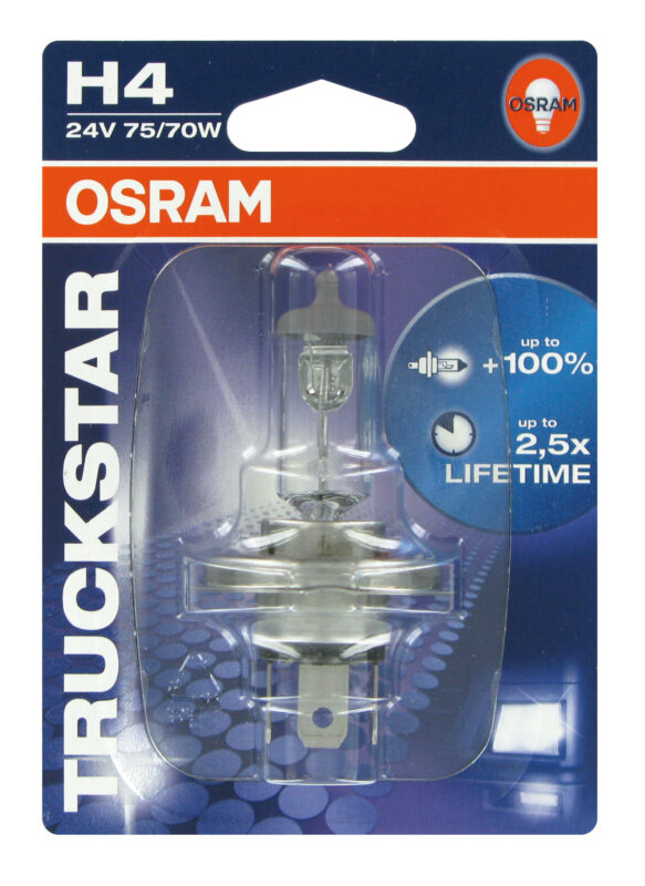 24V Truckstar - H4 - 75/70W - P43t - 1 pz - Blister - immagine 4