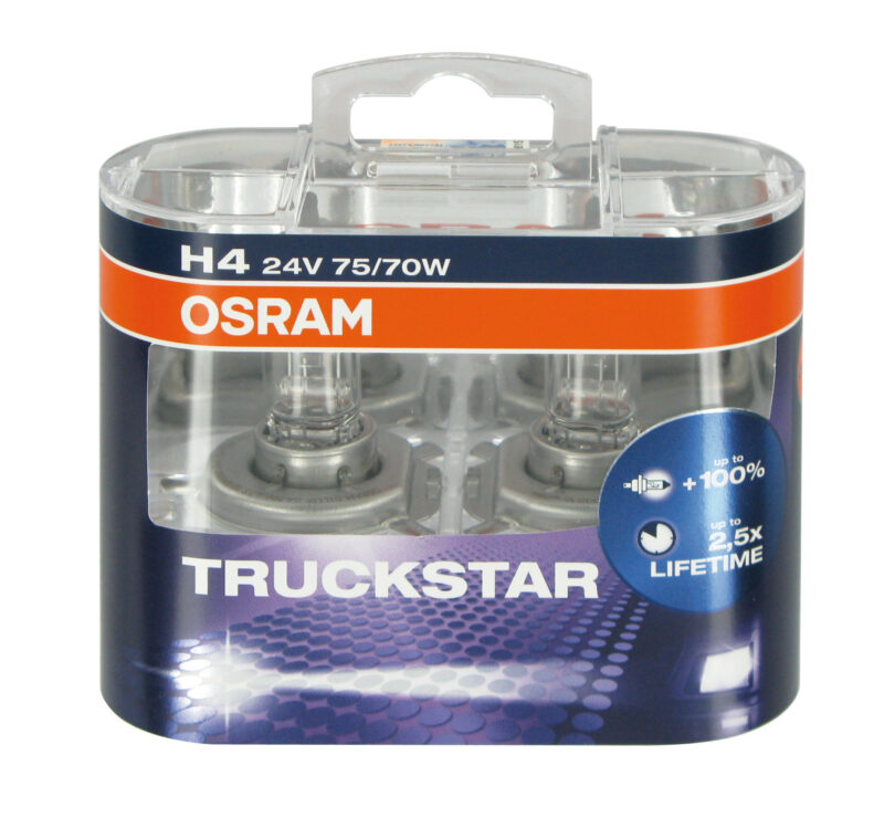 24V Truckstar - H4 - 75/70W - P43t - 2 pz - Scatola Plast. - immagine 4