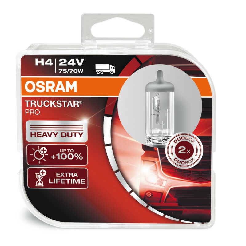 24V Truckstar Pro - H4 - 75/70W - P43t - 2 pz - Scatola Plast. - immagine 4