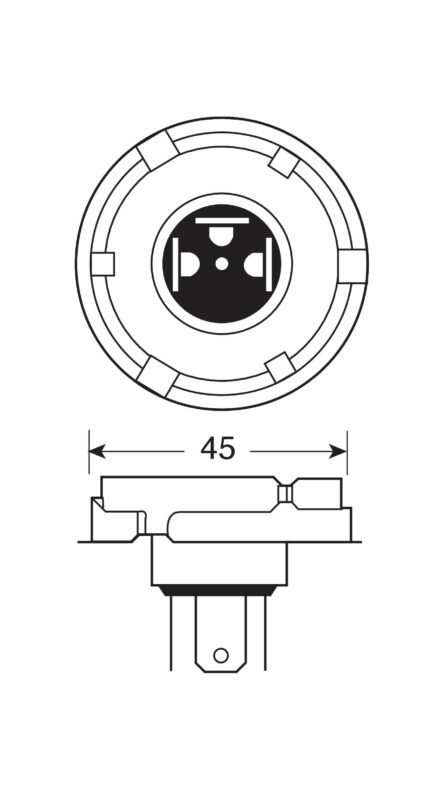 24V Lampada asimmetrica biluce - R2 - 50/55W - P45t - 1 pz - Scatola - immagine 3