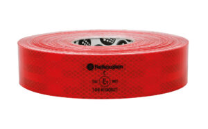Premium, nastro segnaletico di sicurezza per superfici rigide - 50 m - Rosso